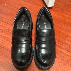 Primark Black Slip-On Loafers with Classic Design